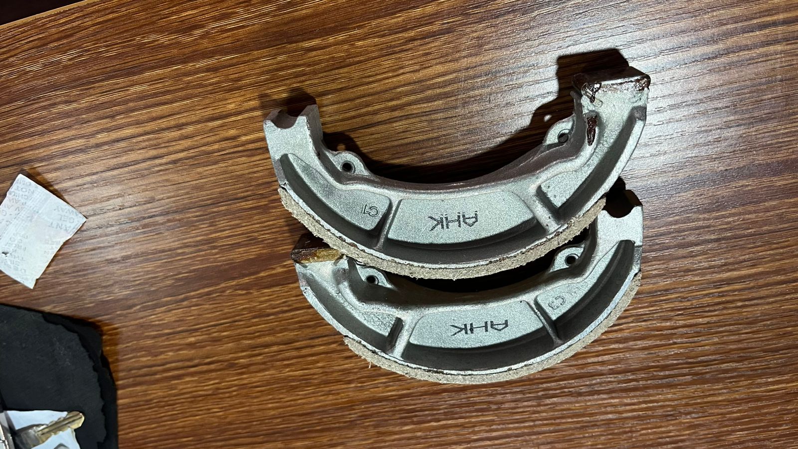 AHK Rear Brake Shoe for Dio, Shine, Hornet, Aviator, Super Splendor & Hero Honda